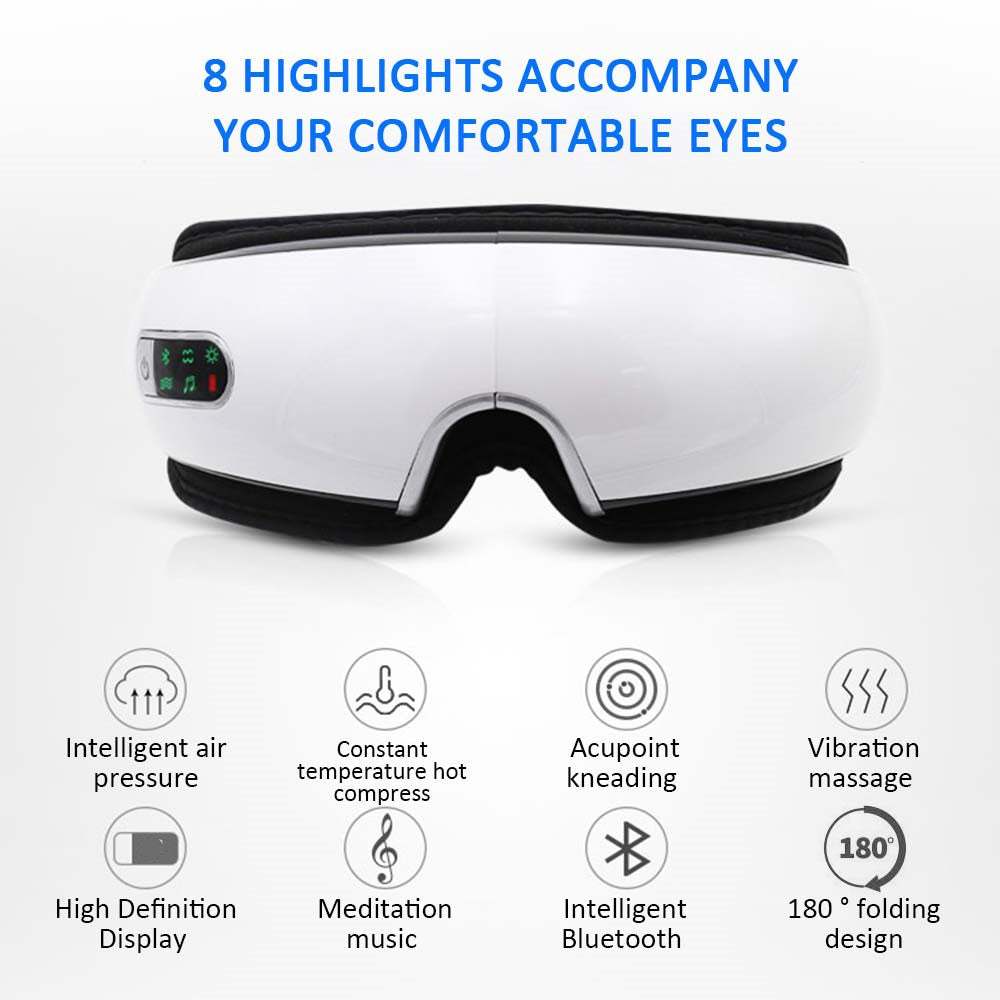 Smart eye massager designed to relieve eye strain and fatigue
