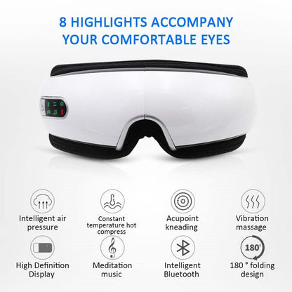 Smart eye massager designed to relieve eye strain and fatigue