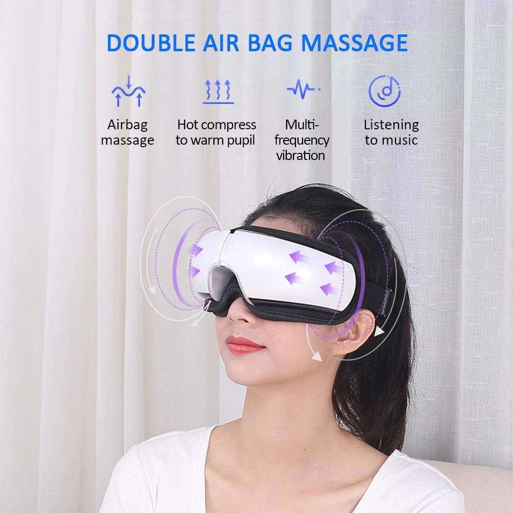 Smart eye massager designed to relieve eye strain and fatigue